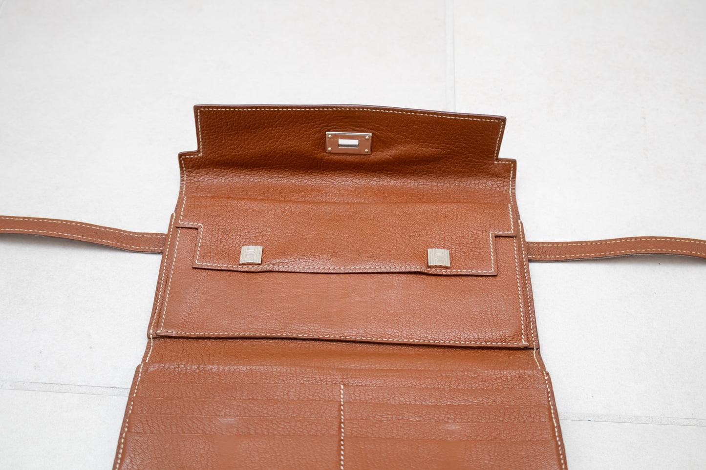 Hermés Kelly Longue Wallet Brown Epsom Leather