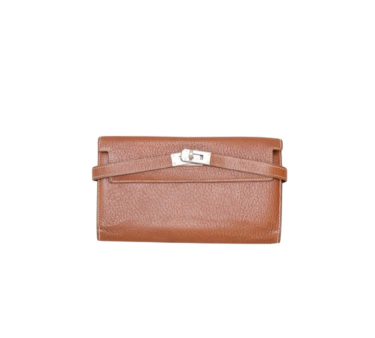 Hermés Kelly Longue Wallet Brown Epsom Leather